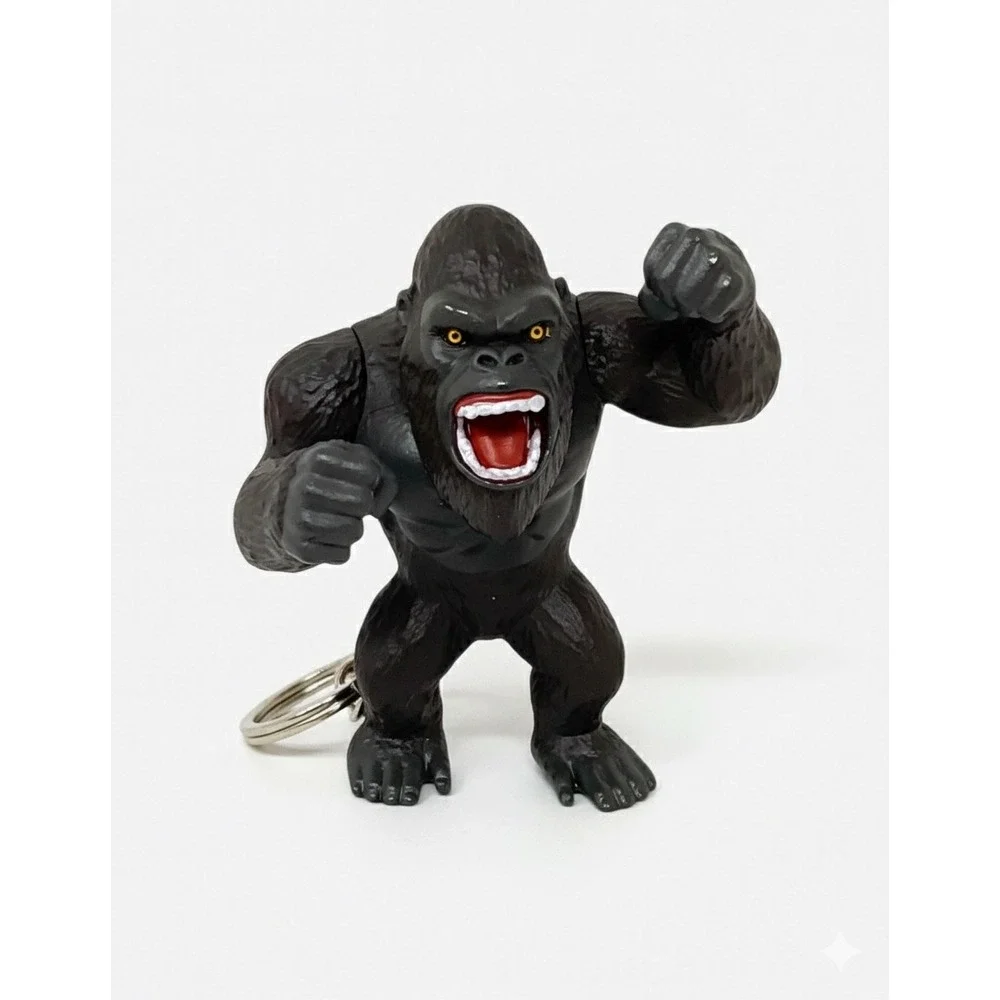 Jada Toys King Kong‎ Keychain Black Gorilla Figure Fierce Pose Collectible